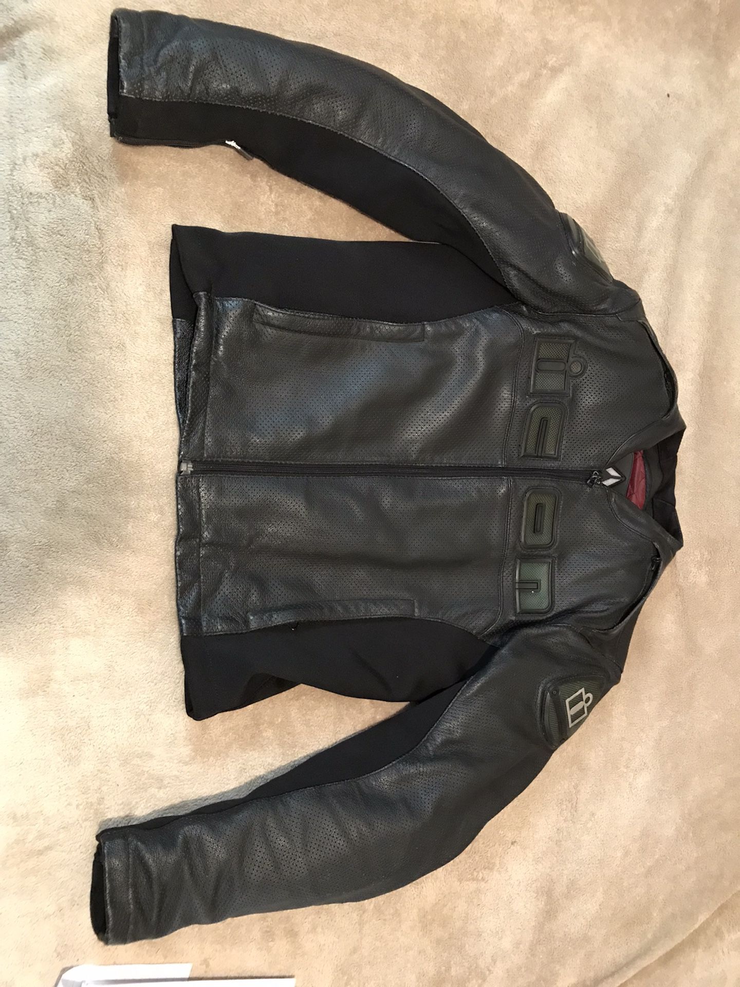 MENS ICON PERFERATED LEATHER JACKET