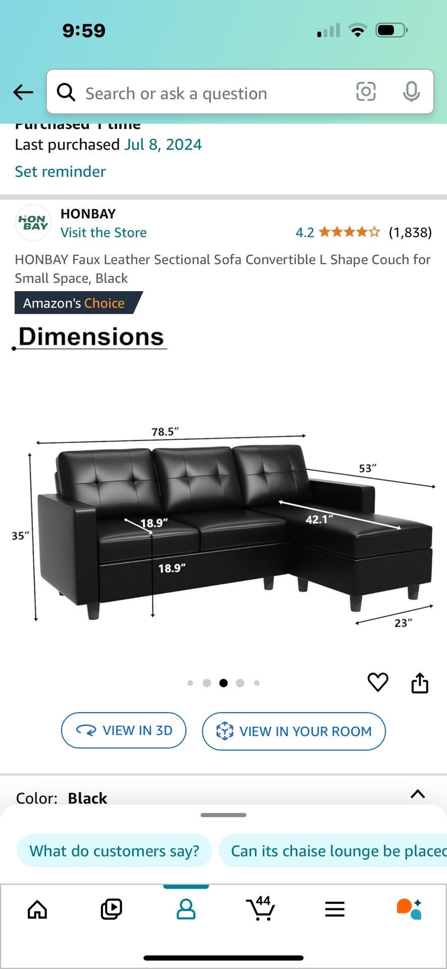 Couch Brand New Never Opened