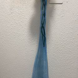 Aqua Recycled Glass Vase .