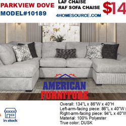 Gray Sofa Sectional w/ Double Chaise 🇺🇸🇺🇸🇺🇸