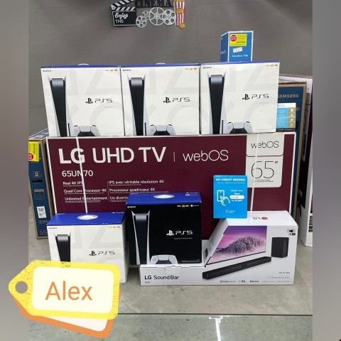 LG 65" Real 4K TVs With Soundbar Or PS5 🌷🌷No credit Check ✔️✔️We do Financing