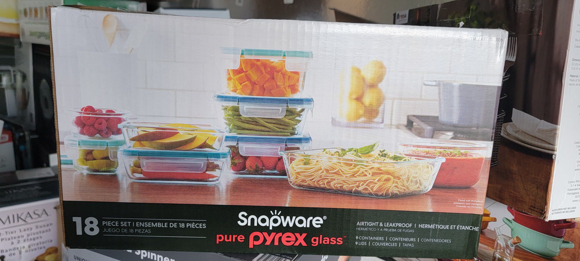 Snapware Pyrex 18 Piece Glass Food Storage Set