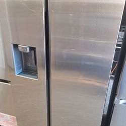 New stainless steel side by side refrigerator