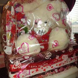 Valentine Large Teddy Bear Wrapped