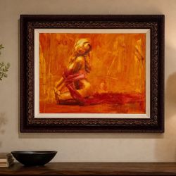 Henry Asencio Golden Aura 66/195 Signed LE Giclee Mixed Media w/ COA Framed