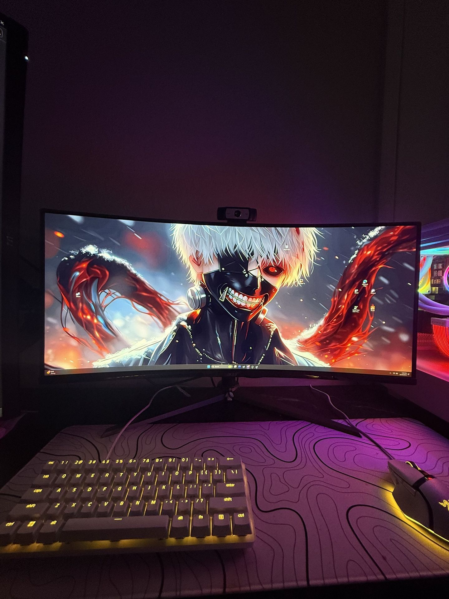 Acer - Nitro Gaming 34" Curved QHD 180Hz 1ms FreeSync Premium Gaming Monitor (DisplayPort, HDMI) - Black