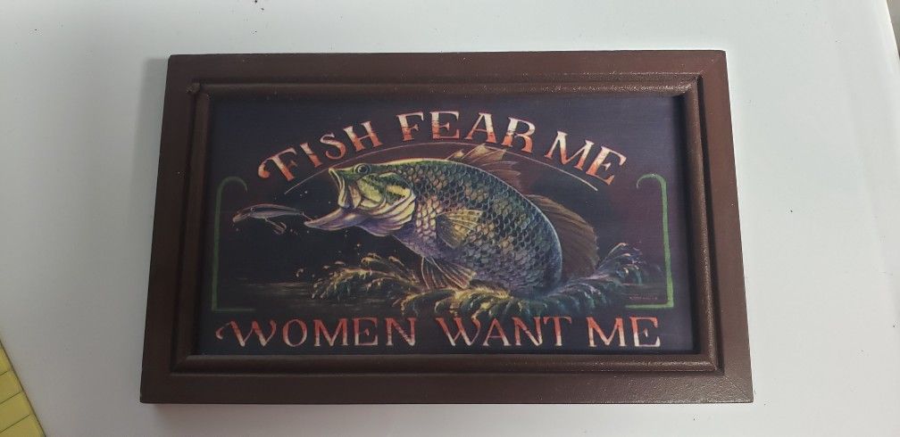 Fishing Sign And Christmas Ornaments