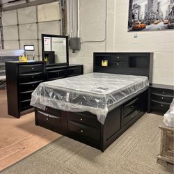 Solid Wood Bedroom With Tons Of Storage! Lowest Price Around! 