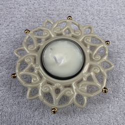 Dainty Lenox Snow Lights Votive Porcelain Tealight Candle Holder