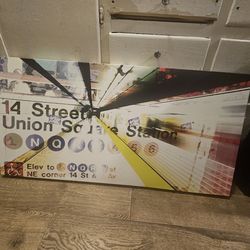 "Under 14th St" painting print on canvas by artist Parvez Taj