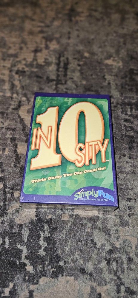 IN 10 SITY~ Trivia Game You Can Count On (2005) Brand New & Factory Sealed!