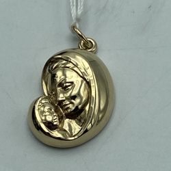 14kt Yellow Gold Religious Pendant 