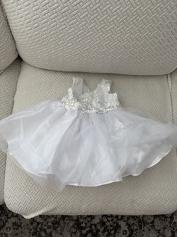 White Baptism Dress And Shoes
