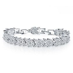 White Gold Plated European Zirconia Ear Bracelet
