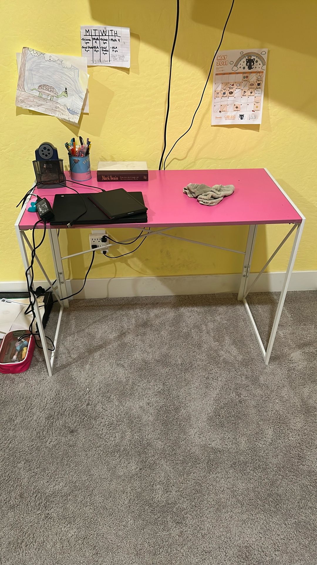 Pink Office Desk