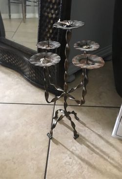 Metal vintage candle holder