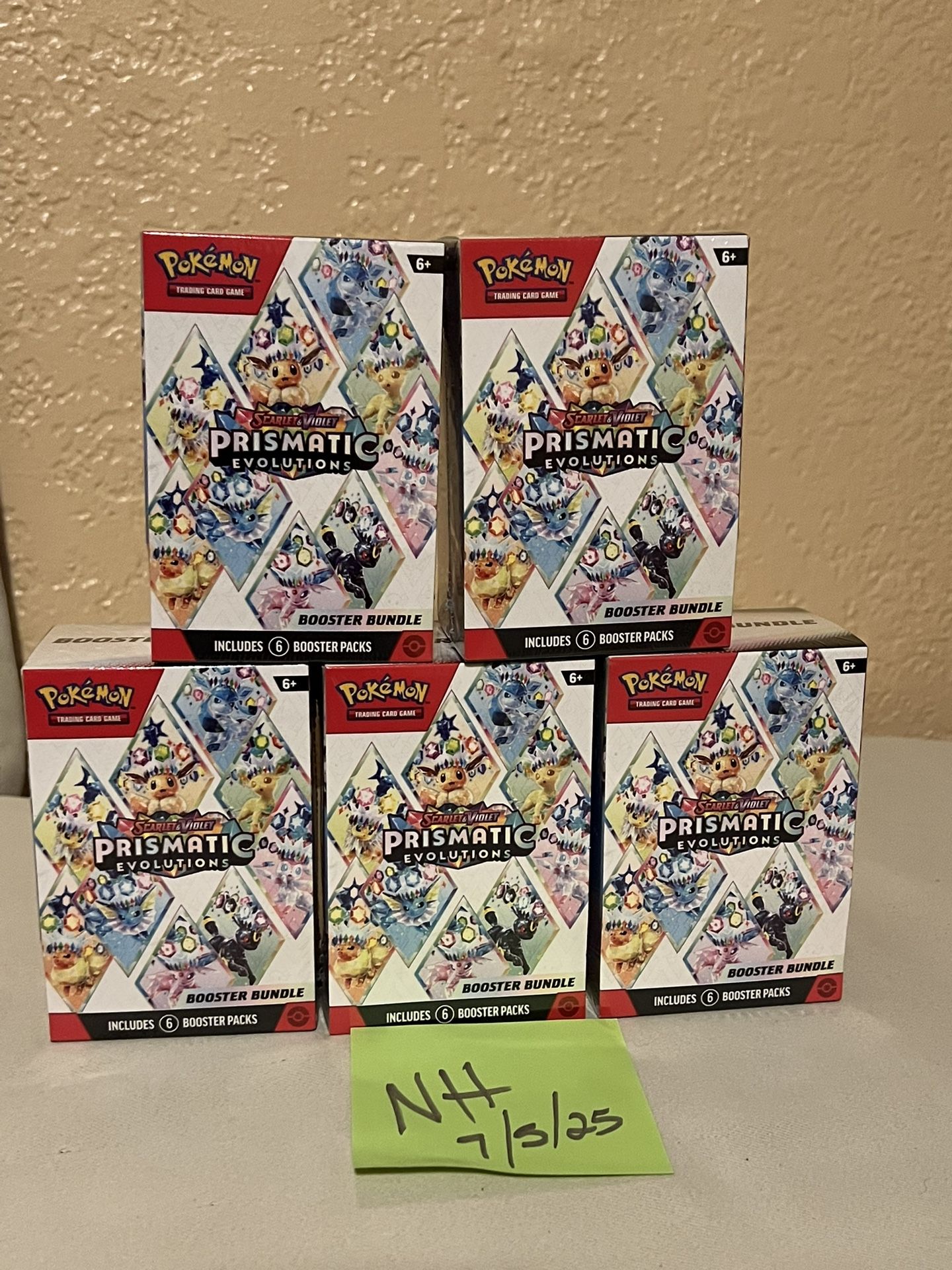 Pokemon Prismatic Evolutions Booster Bundles (5)