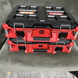 MILWAUKEE PACKOUT TOOL BOXES SET OFF 2 Model 48-22-8424