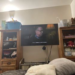 Two Brown Cabinets For Side Of Tv Or Bed