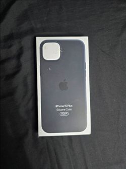 Apple iPhone 15 plus silicon case midnight color