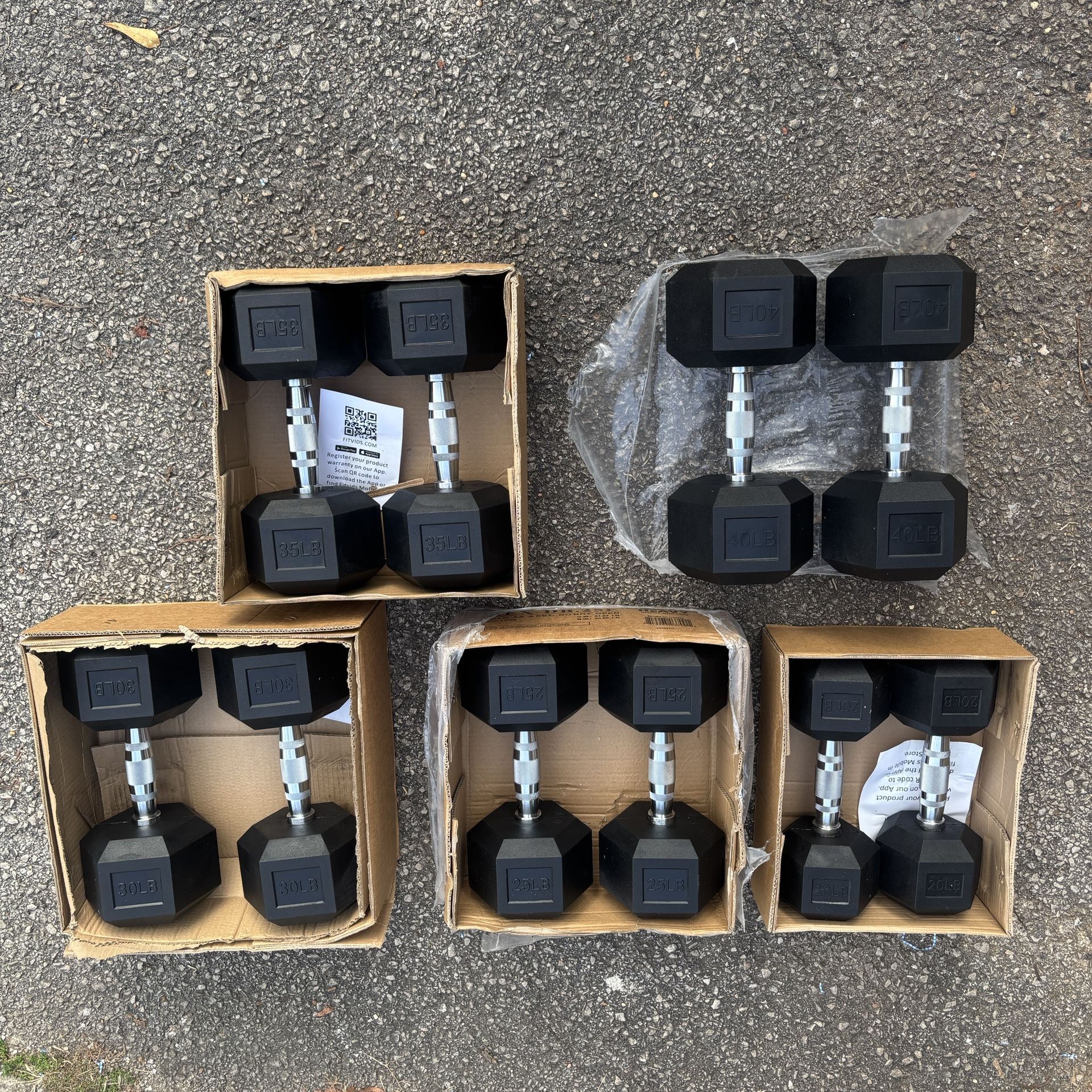 BalanceFrom 300 LB Dumbbell Set, Pair of 20, 25, 30, 35, 40 LBs Brand New