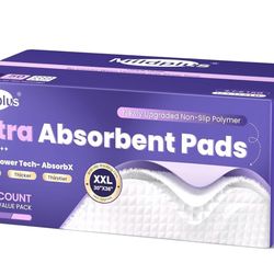 110 Grams Heavy Duty Bed Pads 30''X36'', 50 Count MILDPLUS Purple Disposable Underpads with Anti-Slip Film, Extra Large Chucks Pads, 3X Thicker Incont