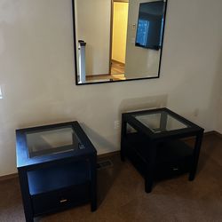 Free end tables and mirror
