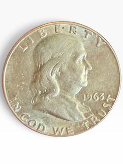 1963-D Franklin Half Dollar 90% Silver Liberty Bell Denver Mint US Coin