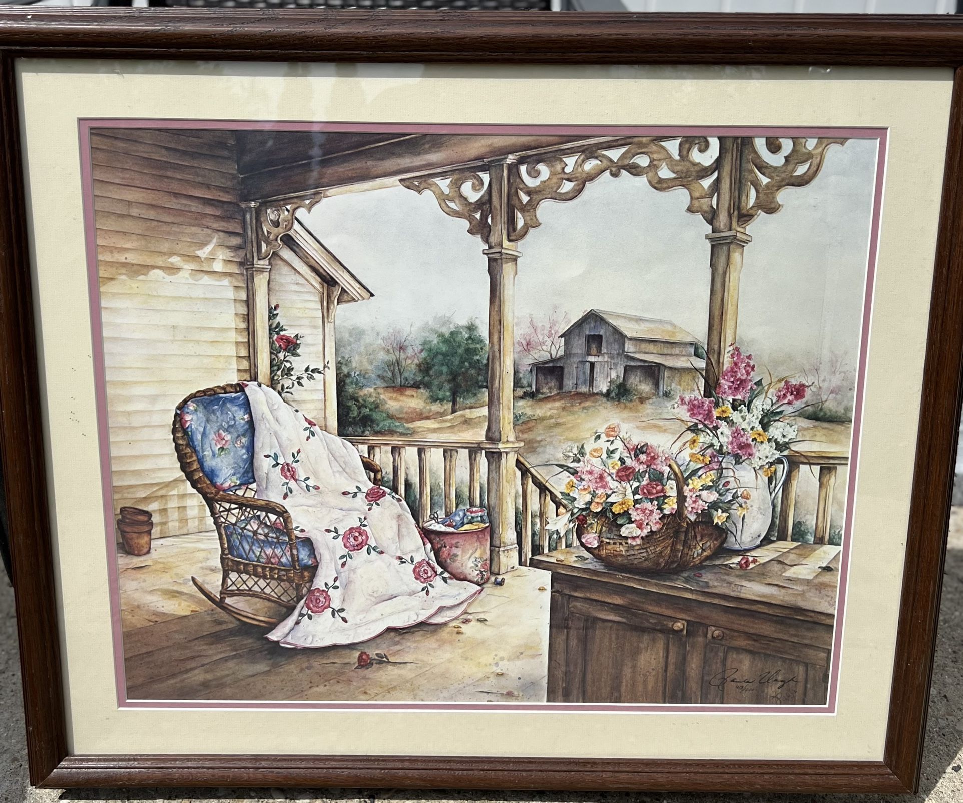 RARE Rose of Sharon by Paula Vaughan Oil on Canvas Signed and Numbered #913/1000