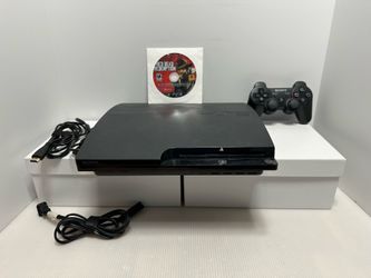Sony PlayStation 3 PS3 Slim 120GB with controller and Red Dead Redemption