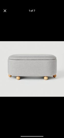 Studio MCGEE Gray Storage bench brand new without box retails $225