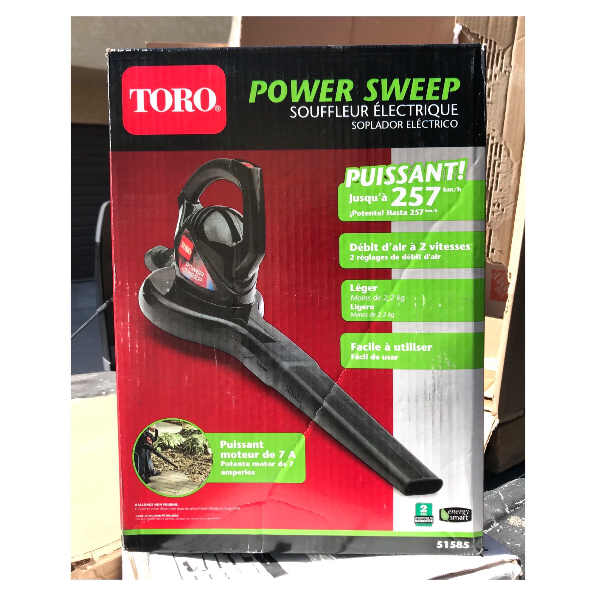 Toro Power Sweep 160 MPH 155 CFM 7 Amp Electric Leaf Blower