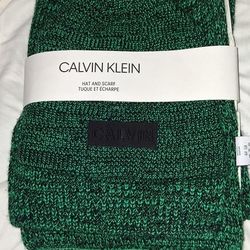 New Calvin Klein Hat Beenie And Scarf Set