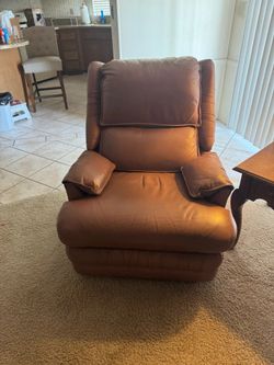 Brown Leather Recliner Chair