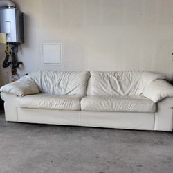Leather Couch And Seat With Foot Rest 