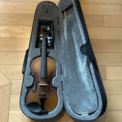 1/2 Size Violin With Shoulder Rest, Extra Strings, Violin Case (no Rosin)