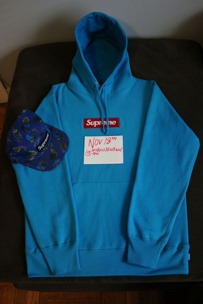 Supreme 2009 Box Logo Teal Red Hoodie - Blue Sweatshirts & Hoodies,  Clothing - WSPME53104