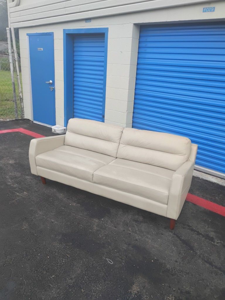 Leather Sofa Couch - Delivery Available 