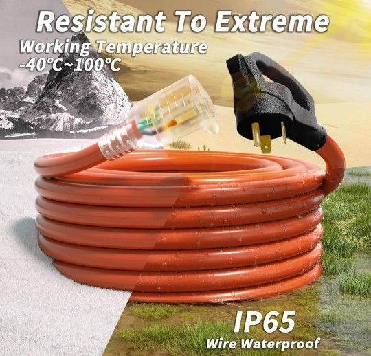 RV 30 Amp To 110 Adapter Cord Extension 50ft