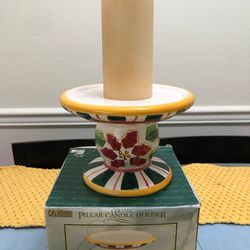 World showcase- Pillar Candle Holder with Candle.