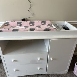 White Changing Table 