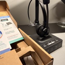 Leitner LH270 2-in-1 Wireless DECT Headset with Mic – Computer and Telephone Compatible