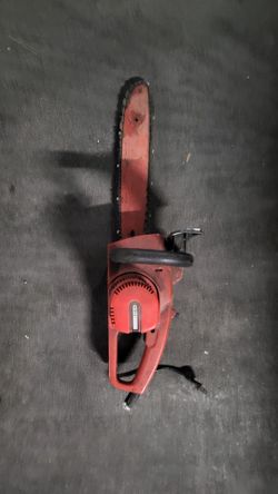 Red Electric Chainsaw with Power Cord
