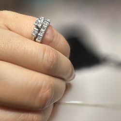 Diamond Engagement Ring + Wedding Band