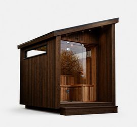Single Slope Wood Outdoor Sauna