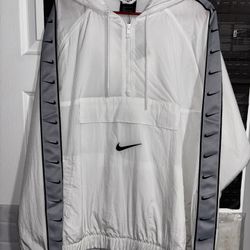 BRAND NWT Nike Mens Windbreaker Pull Over Hoodie Half Zip Large BIG SWOOSH NEW