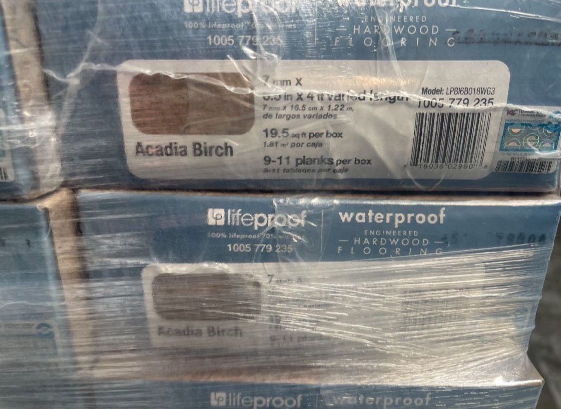 Acadia Birch 2/7 in. T × 6.5 in. W Waterproof Engineered Hardwood Flooring