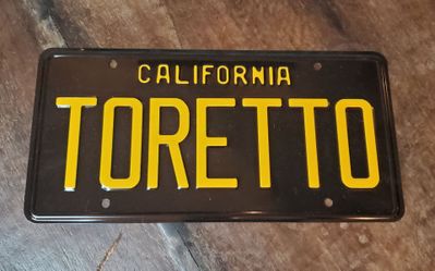 Fast & Furious California Toretto Replica License Plate