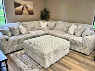 Ultra-Comfortable Corduroy Sectional