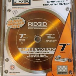 Ridged 7 Inch Wet Saw Glass Mosaic Blade